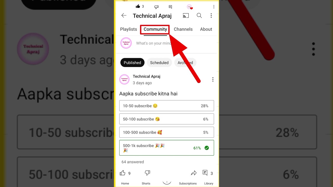 community post enable kaise kare