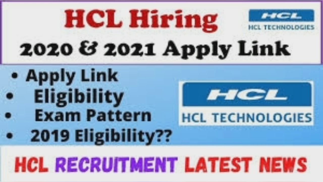 HCL Recruitment 2020/B.A /B.COM/ Freshers