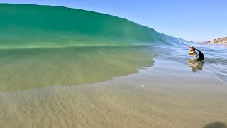 Scoring GLASSY jello waves with NO paddle out! screenshot 3