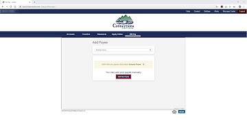 Bill Pay   Add a Payee