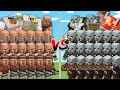 Villager army vs pillager army in mob battle
