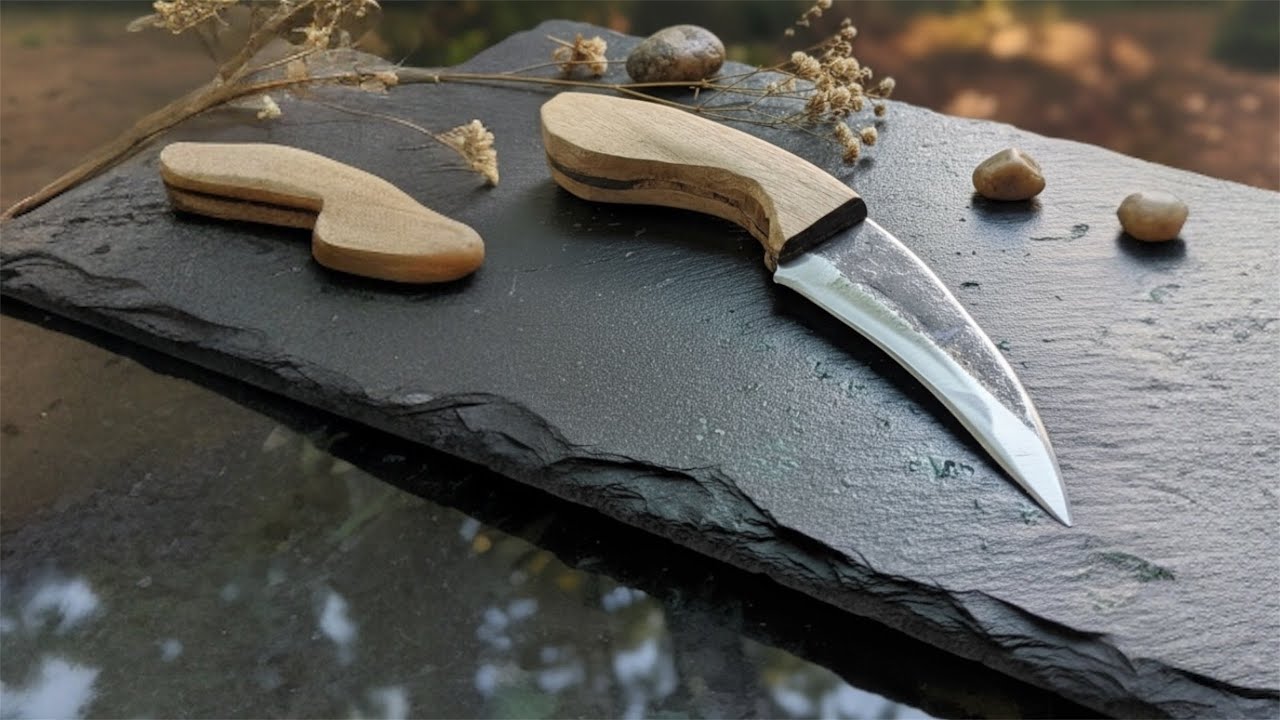 How to Make a Sharp Handmade Knife with Wooden Handle | DIY Knife Making Tutorial