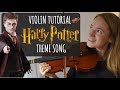 How to play Harry Potter Theme Song | Beginner Version | Film Music - Violin Tutorial
