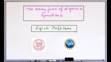 The Many Faces of Dispersive Equations - Gigliola Staffilani
