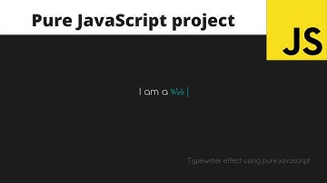 Typewriter effect using pure vanilla JavaScript ( no plugins or libraries )