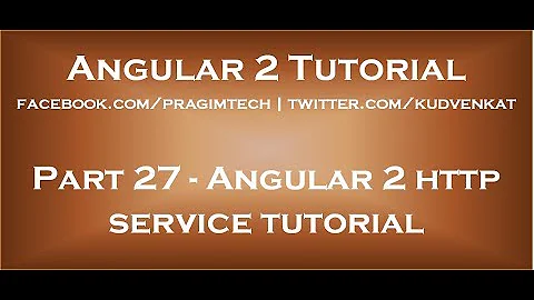 Angular 2 http service tutorial