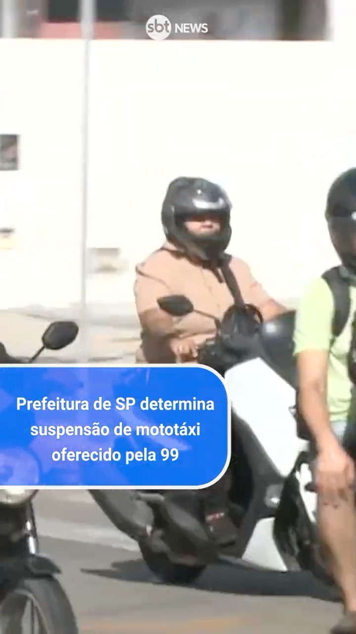 Prefeitura de SP determina suspensão de mototáxi oferecido pela 99