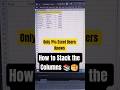 How to Stack the Columns | Excel Trick that only 1% Excel Users Knows #excel #spreadsheets