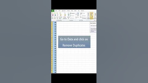 How to Remove Duplicates in Microsoft Excel #excel #shorts #youtubeshorts #youtube