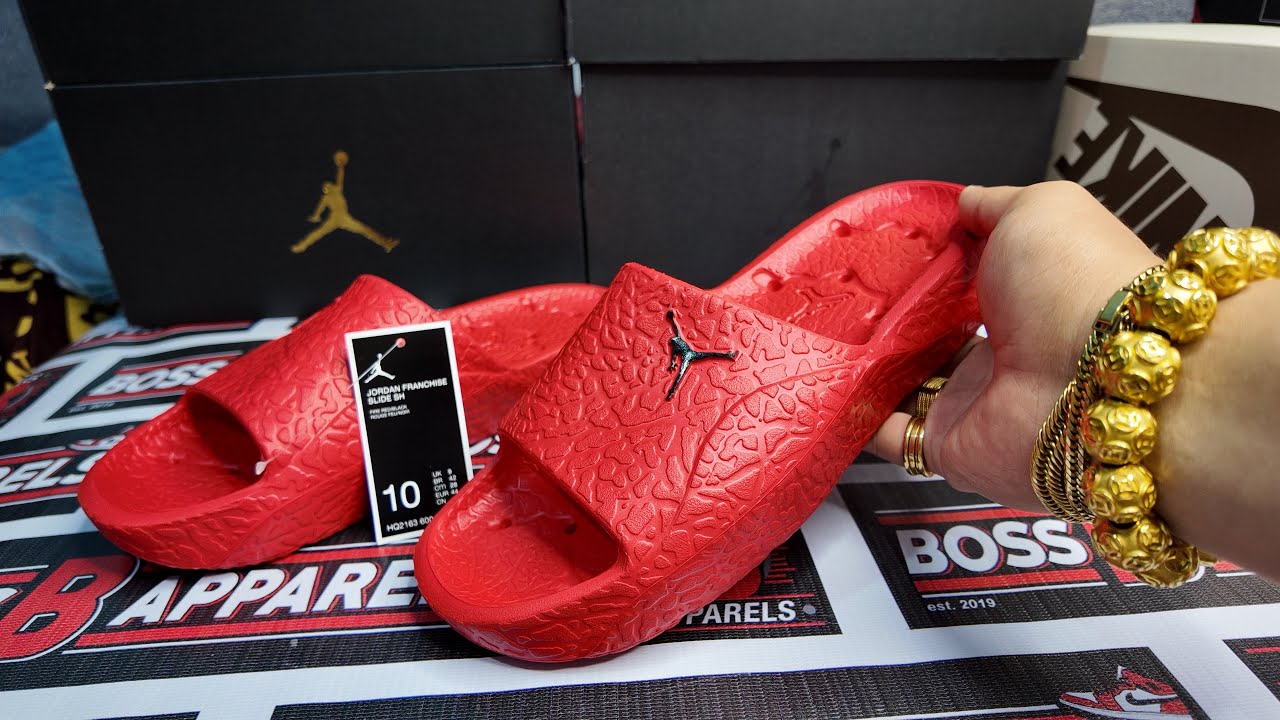 Nike Jordan Franchise Slide Fire Red Black Men\'s Size 7 HQ2163 600 Jordan Men main image 2