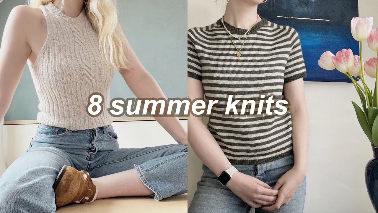 my favourite hand knitted summer tops! featuring petiteknit, otherloops,  mftk and original designs