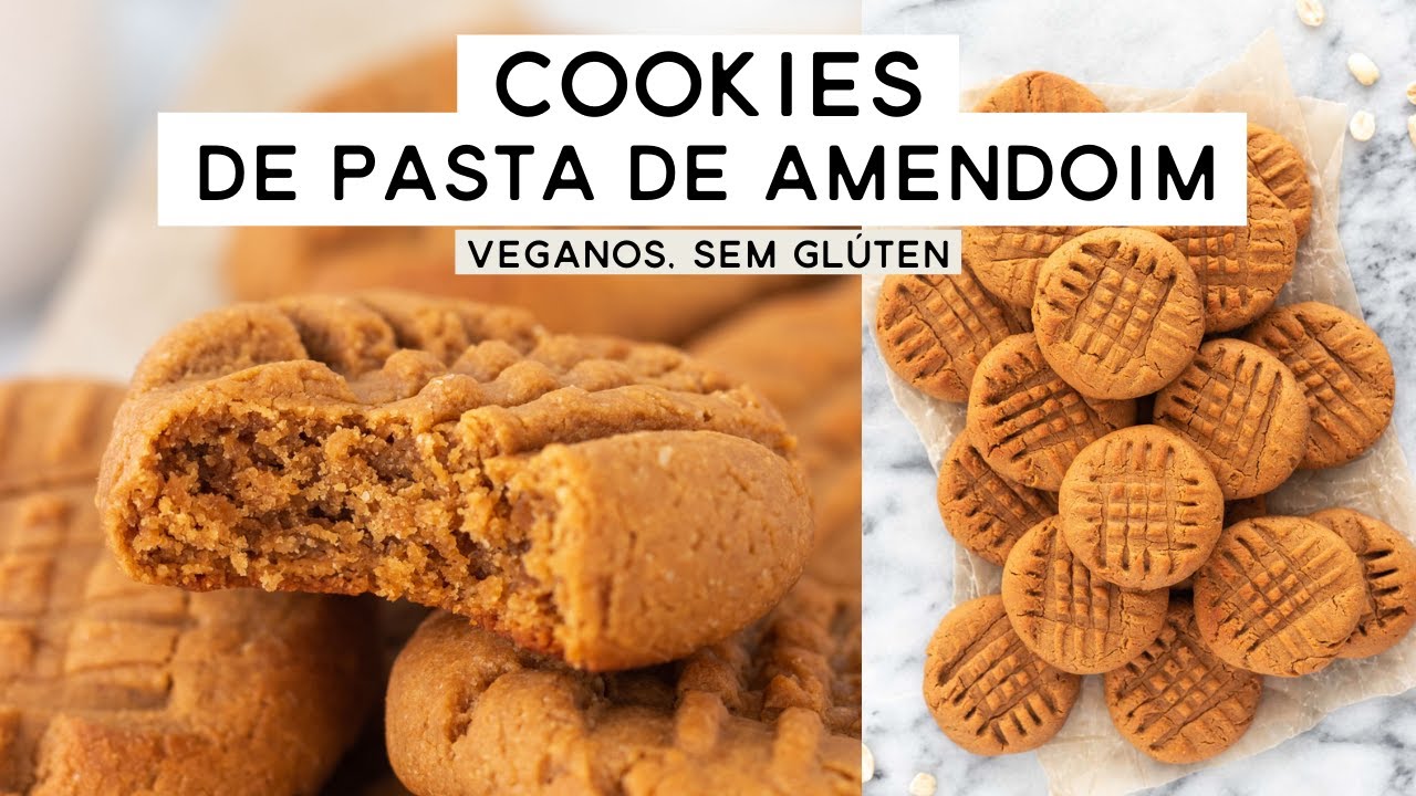 COOKIES DE PASTA DE AMENDOIM SUPER SIMPLES VEGANOS SEM GLTEN  PLANTTE