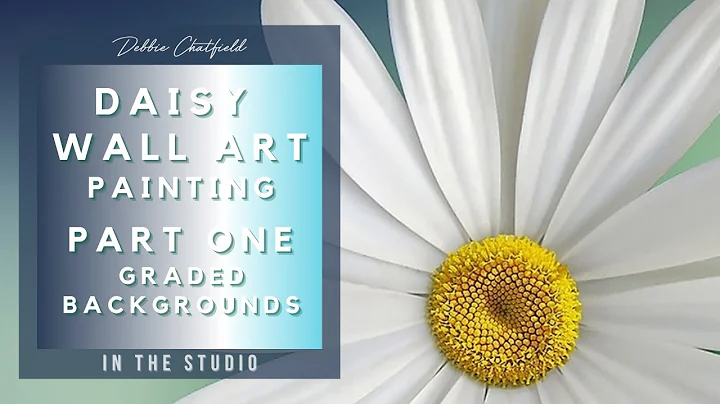 Wall Art Daisy Acrylic Painting - Graded Backgroun...