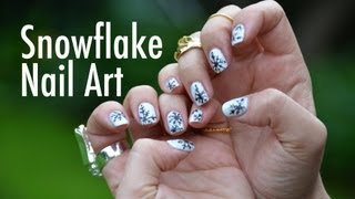 Snowflake Nail Art Quickie with Mr. Kate