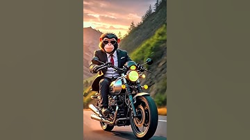 Monkey riding a motorcycle 🏍 #shorts #monkey #3d #3danimation #short #wildlife #ai #trending #funny