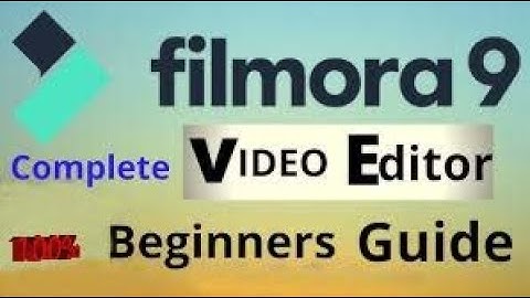 Filmora9 Complete Video Editing Tutorial For Beginners - 2021