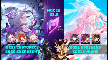 E2S1 Castorice x E0S0 Evernight & E0S1 Hysilens x E0S1 Cyrene | Memory of Chaos 12 | v3.6 HSR