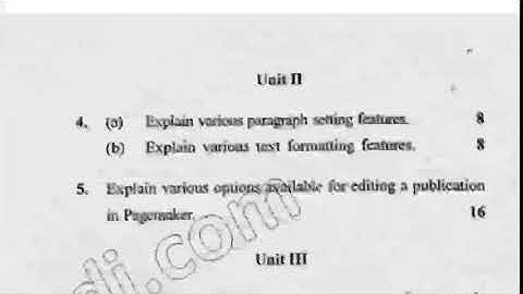 BCA 2nd Sem Office Automation Tools Question Paper