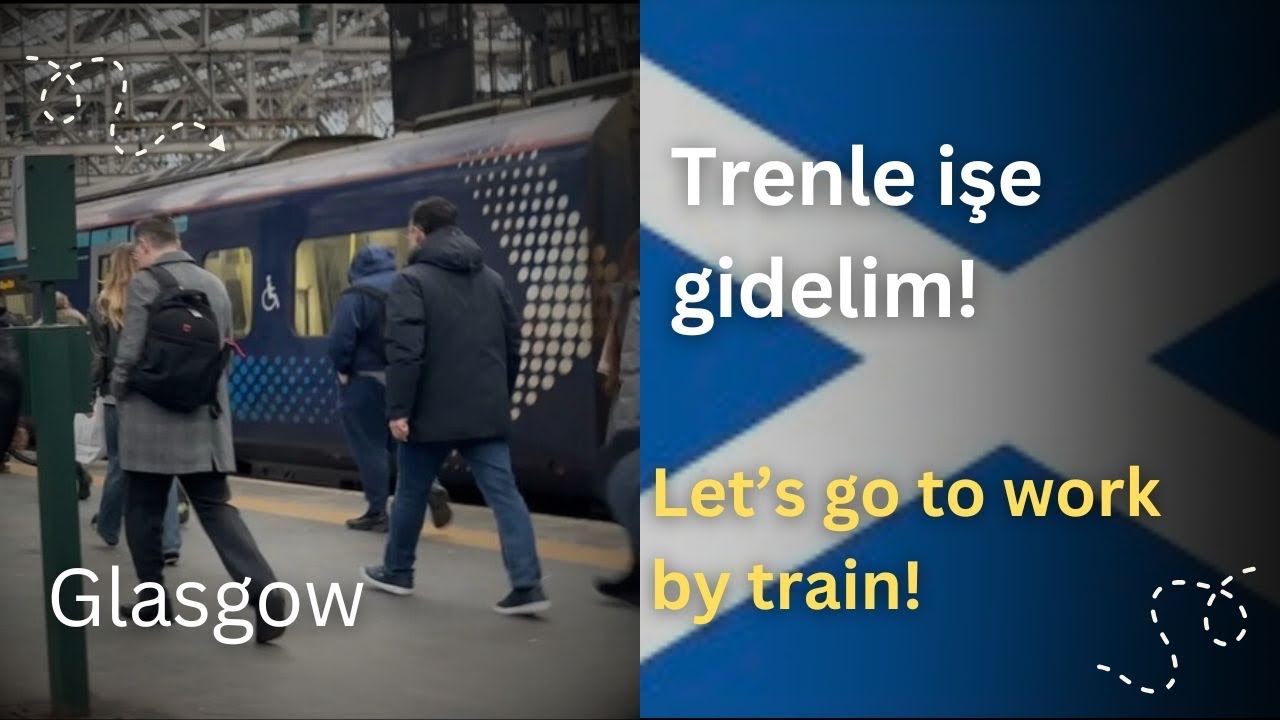 Glasgow’da işe trenle gidiyoruz Vlog, İskoçya’da günlük yaşam, Central istasyonu, metro subway
