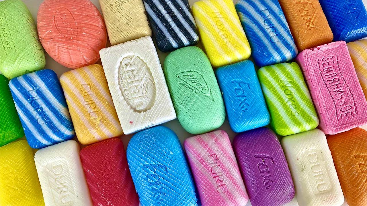 Cutting diamonds soap. ASMR Soap. Резка ромбиков. Satisfying soap video.