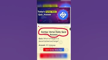 Syntax Verse Daily Quiz Answer #pinetwork #pi #cryptocurrency #crypto #isimbitv #money #moneytalks