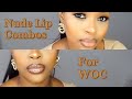 How To: Nude Lipstick Combo for Women of Colour/Dark Skin| Ombre Lip Tutorial| TheRealHerMimi