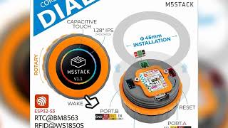A must-have product! M5Stack Officail Dial v1.1-ESP32-S3 Smart Rotary Knob w 1.28" Round Touch Scr