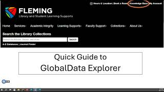 Quick Guide GlobalData Explorer