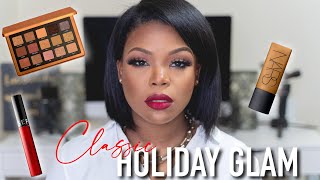 Bold Red Lips & Winged Eyeliner Tutorial Dark Skin | The Tessa Stewart
