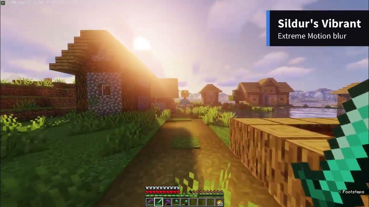 Minecraft shaders 1 Sildur's Vibrant shaders Extreme Motion blur