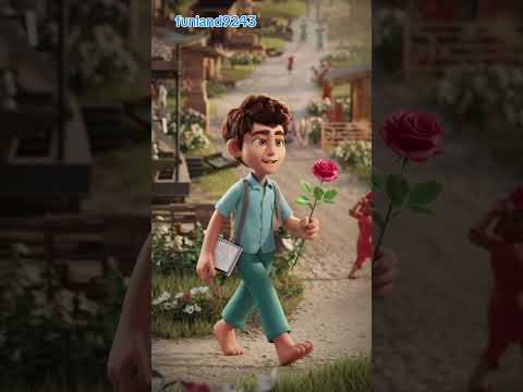 Ali was a boy from a small village💞🌹 #shortvideo #youtubeshorts #redrose #friendsstory #animation
