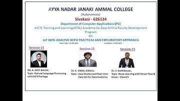 Day 6 and Valedictory   AICTE ATAL Online   6 Days FDP   2025 26   IoT DATA ANALYSIS WITH PRACTICAL