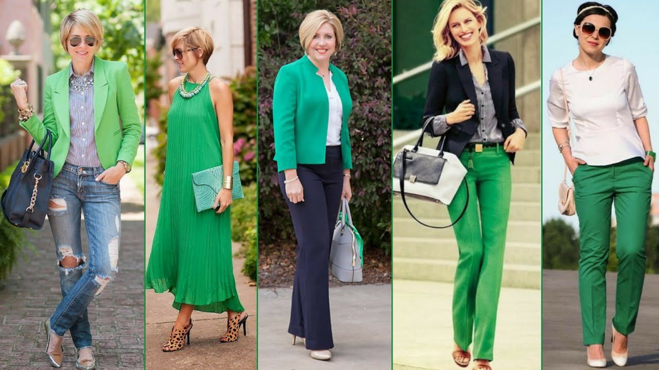 CÓMO VESTIR CON ESTILO A PARTIR DE LOS 40 AÑOS CON PRENDAS VERDE 💚LOOKS