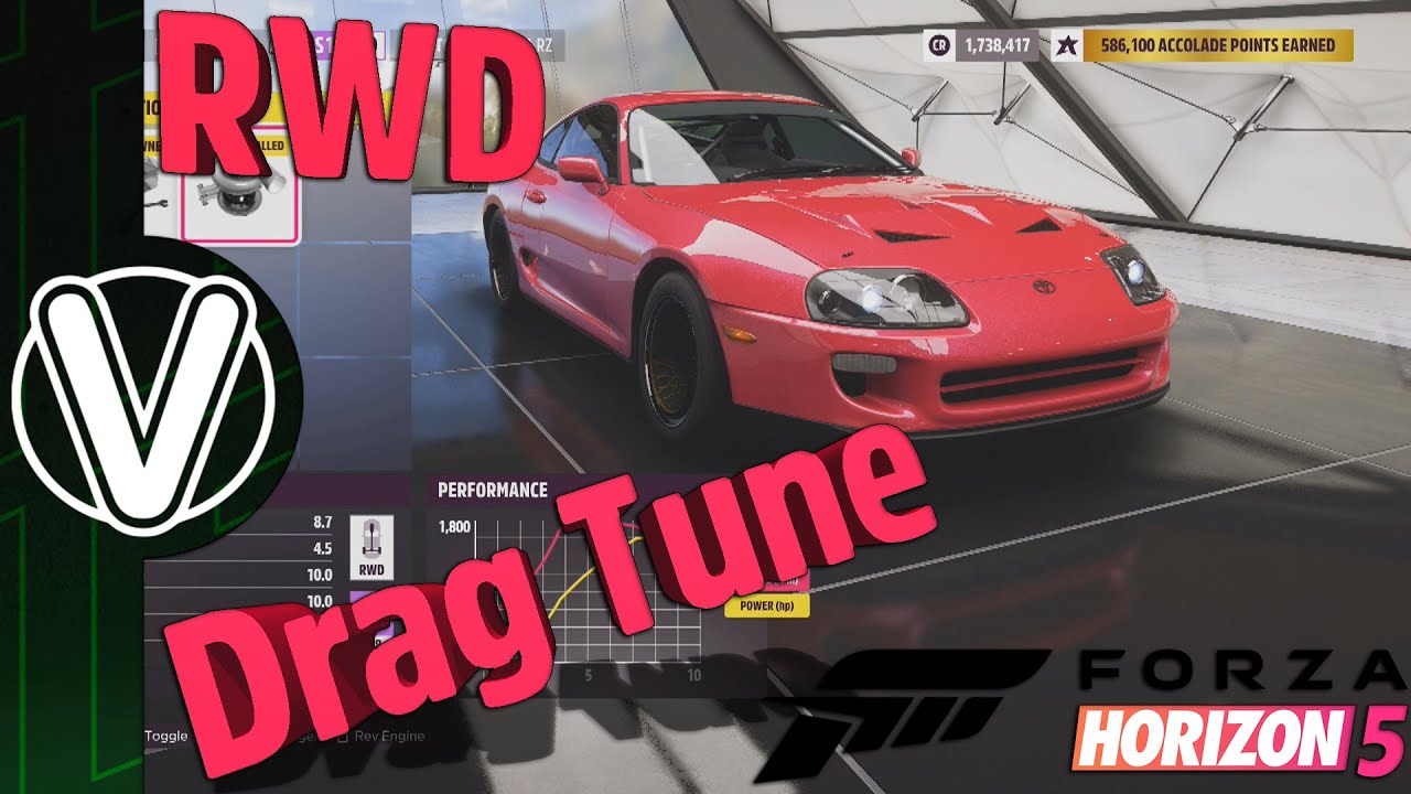 Forza Horizon 5 | RWD Supra Drag 1599 BHP Drag Build *UPDATED* (Forza Horizon 5 Guides)