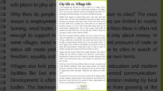 📝 Write an Essay on City Life vs. Village Life 🧑🏻‍🏫 | English Essay Writing for Class 8 to 10 #life