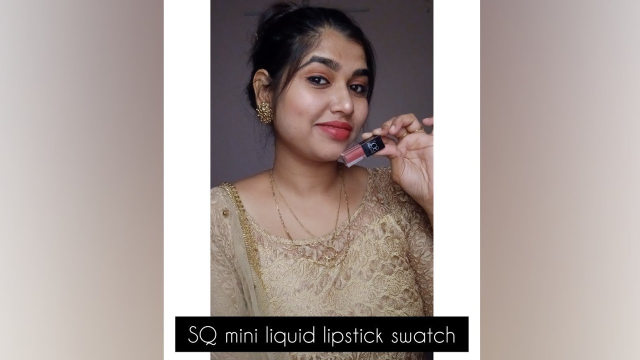 SQ stay quirky mini liquid lipstick swatch💄perfect shade😍 