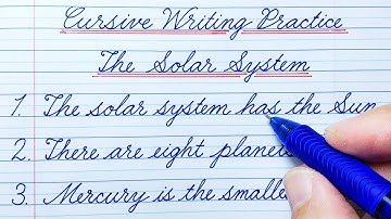 10 Lines Essay on The Solar System | Cursive Writing | English Writing |Cursive Handwriting Practice