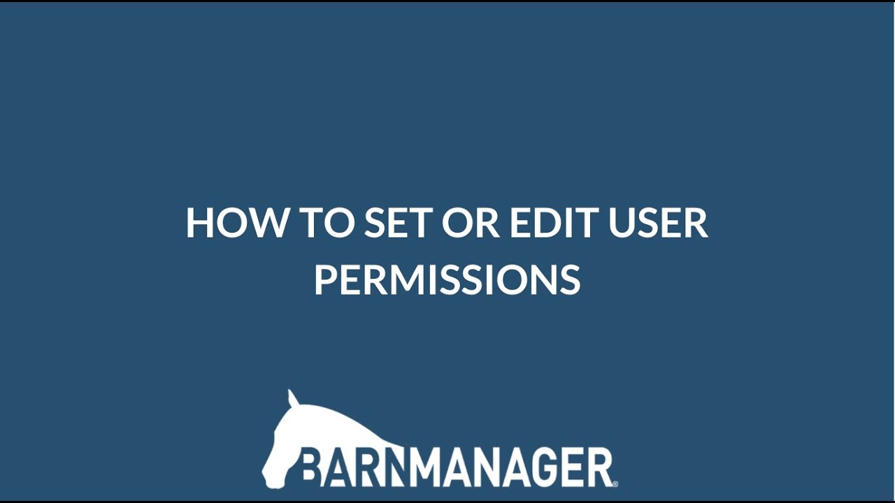 How to Set or Edit User Permissions - YouTube