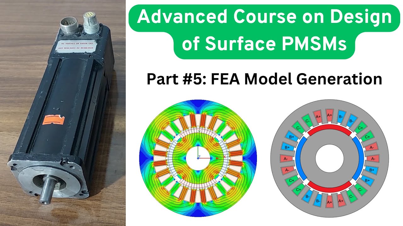 Part 5: generation of the FEA model of the first case study motor - YouTube
