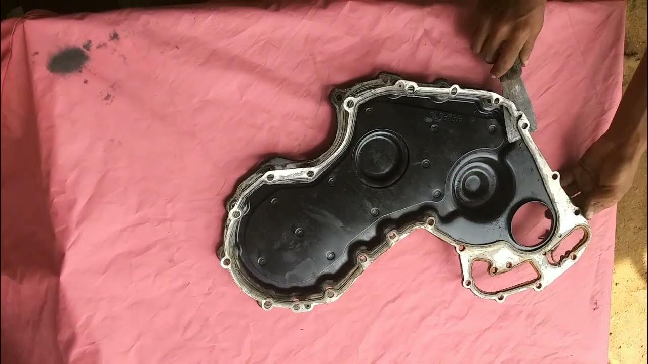 removing timing cover gasket in perkins YouTube