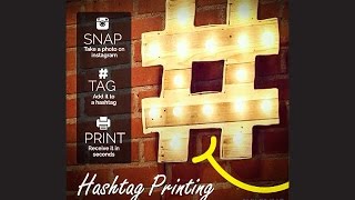 Hashtag Printing for corporate event by SMILES INC.