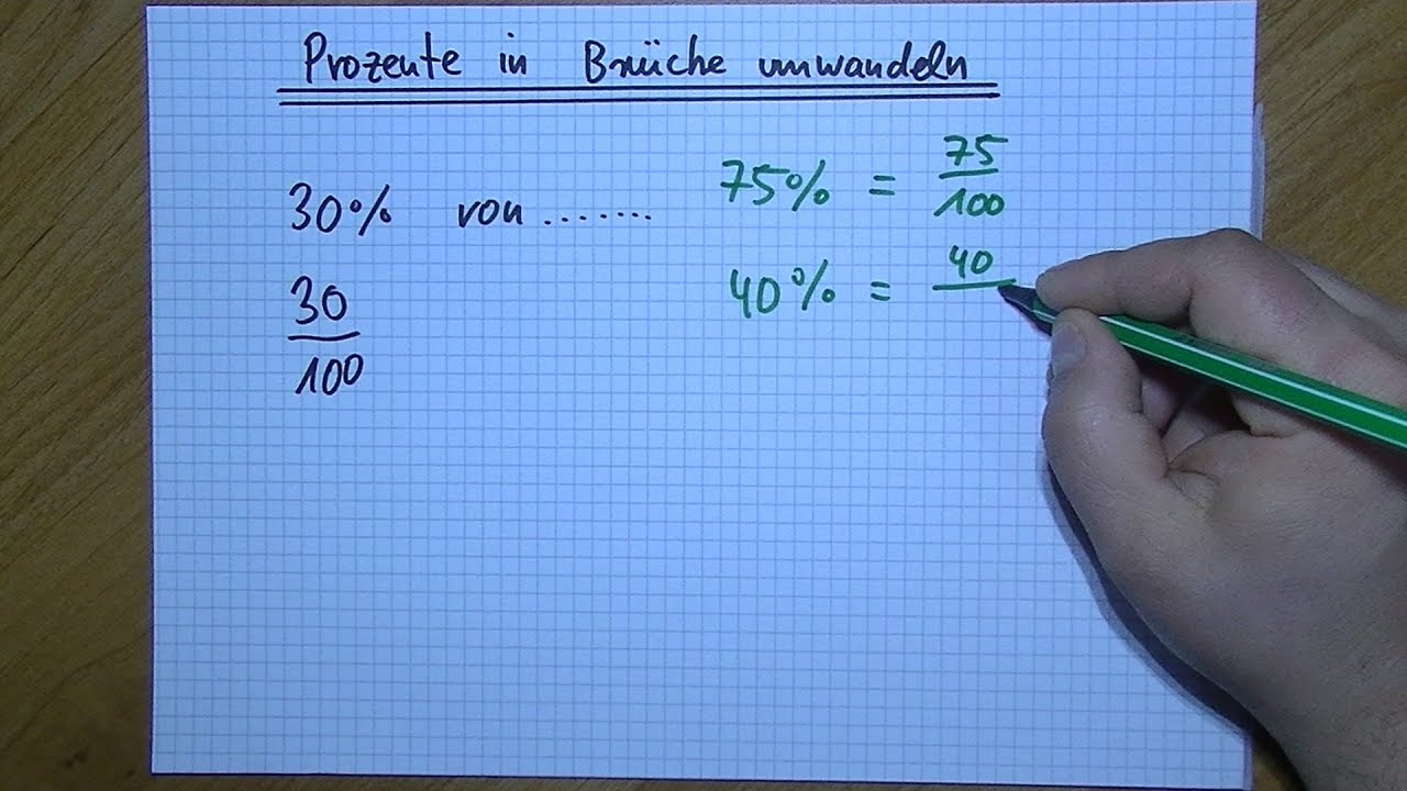 Wie Wandelt Man Brüche In Prozent Um