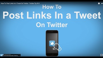 How To Post Links In A Tweet On Twitter  - Twitter Tip #14