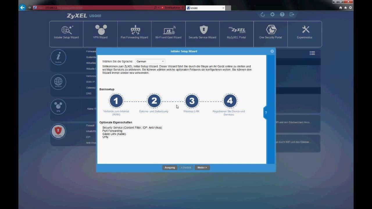 Zyxel-Firewall mit Easy Mode einrichten - YouTube