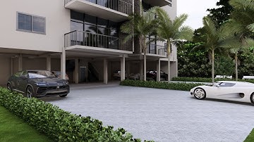 Large-Scale Rendering: G+5 Apartment Exterior in Lumion from Revit