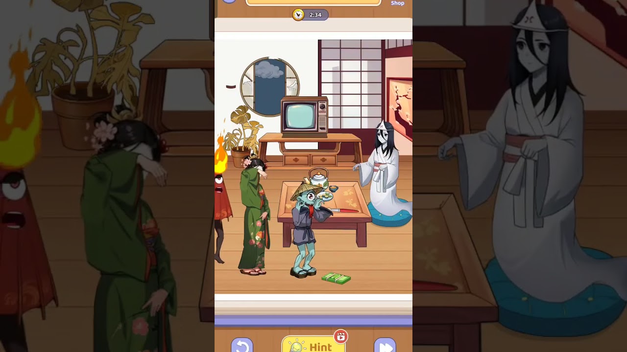 Brain fever puzzle level 127 make all the yokai happy 