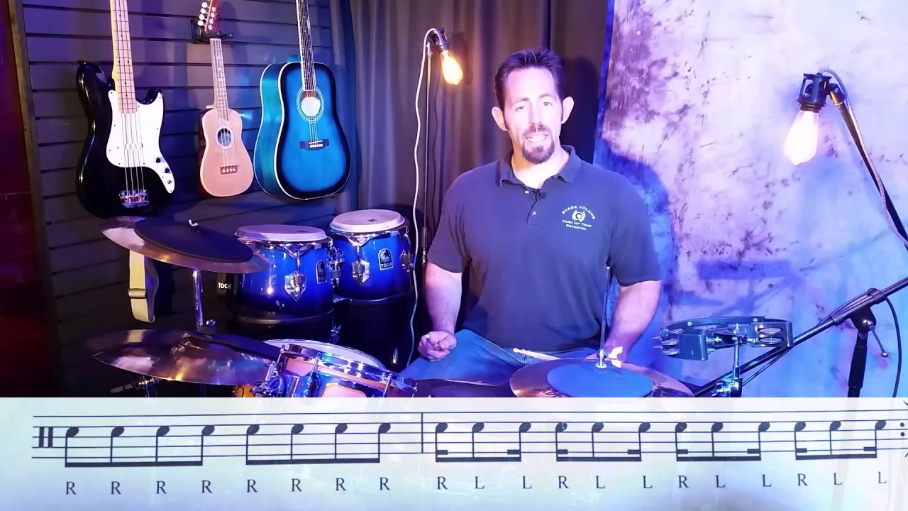 Snare Warmup Demonstration 8ths to 16ths