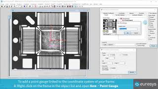 Locating points in a calibrated coordinate system V124ET