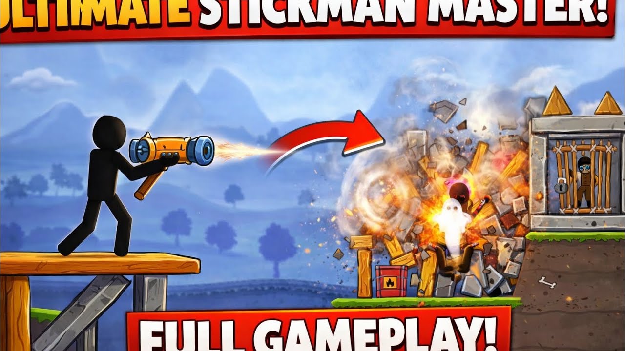 Stickman Shooter – Destroying All Levels Like a Pro! 💥#shorts#stickman#gaming#mobilegaming
