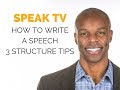 How to write a speech   speaking structure